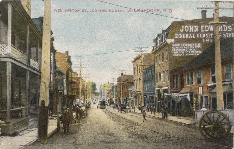 1. Vue de la rue Wellington Nord à partir du coin King, vers la fin XIXe  siècle.